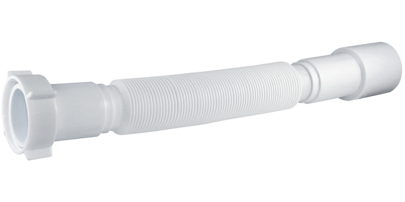 PVC Rúra flexi 6/4" x DN 40/DN 50 dĺžka 410-800 mm s PVC maticou (sifón)