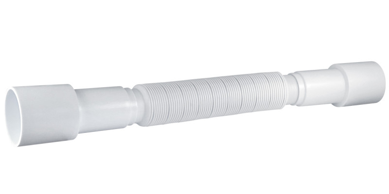PVC Rúra flexi DN 40/DN 50 x DN 40/DN 50 dĺžka 365-800mm bez matice (sifón)