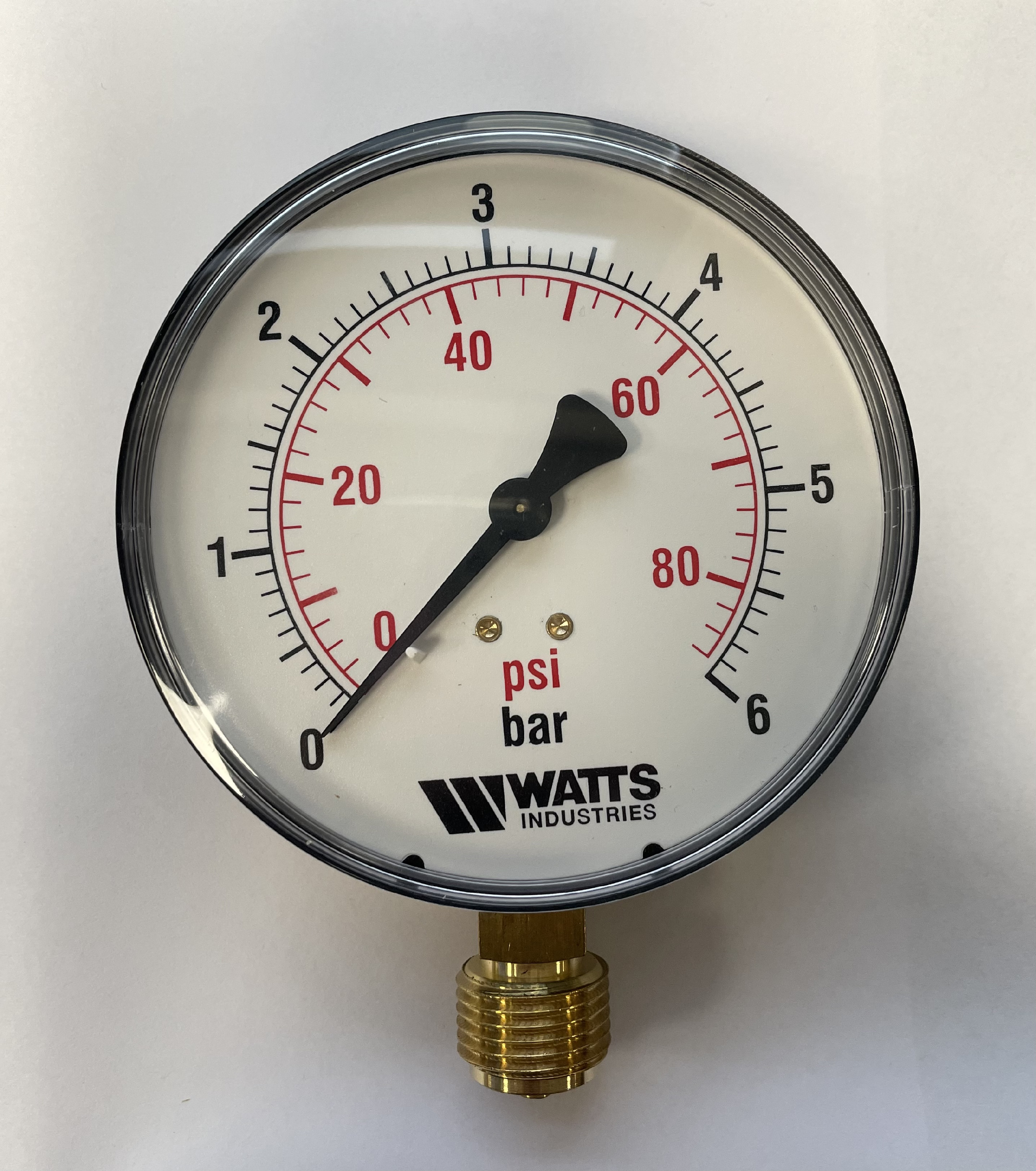 MHR63/4 Manometer 100mm, 0-6 bar spodný 1/2", PSI