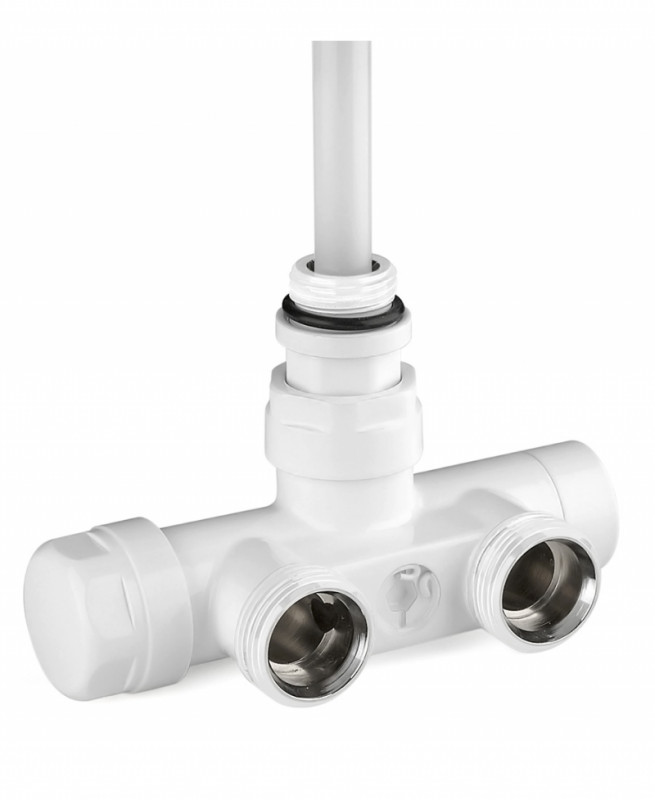 Jednobodový ventil rohový pre reb. rad. BIELY