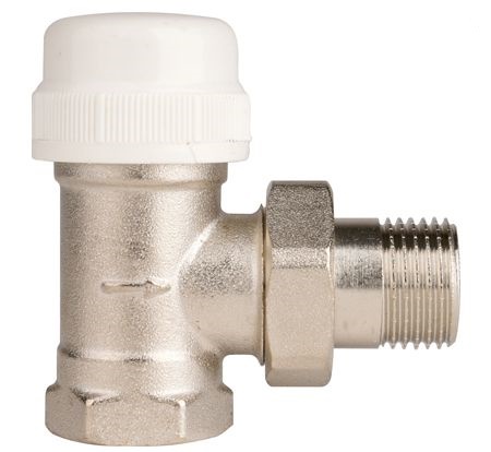 Termostatický ventil radiátorový rohový M30x1,5 1/2" poniklovaný