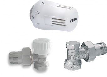 SET termostatický ventil rohový 1/2"