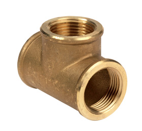 T kus so závitmi 2 1/2" Bronze PN6/10/16