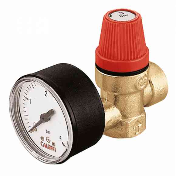 SVM/E25 1/2" 2,5 bar - poistný ventil s manometrom