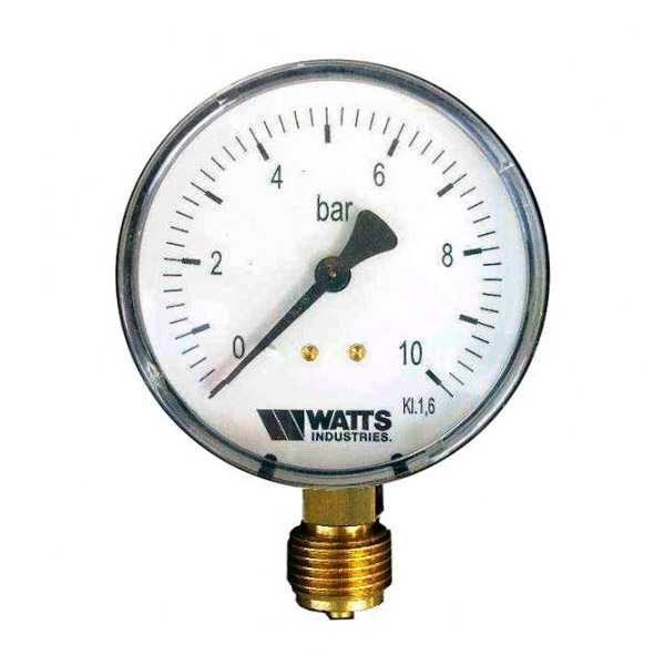 MDR100/10 Manometer 100mm, 0-10 bar spodný 1/2"