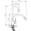 Novaservis Ferro - Dřezová baterie s flexibilním ramenem, červená/chrom 70710,0CV