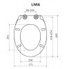 Záchodové sedátko LIVIA soft-close - WC sedátko