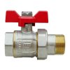 PR616BI2191 41062 Valvula Esfera Dos Piezas PN 30 M H Mando Palomilla Color Rojo SZ4