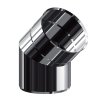 Nerezové komínové koleno 45° - průměr 130 mm, kouřovod - jednoplášť