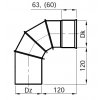 Nerezové komínové koleno nastaviteľné 0-90° - priemer 120 mm, dymovod - jednoplášť
