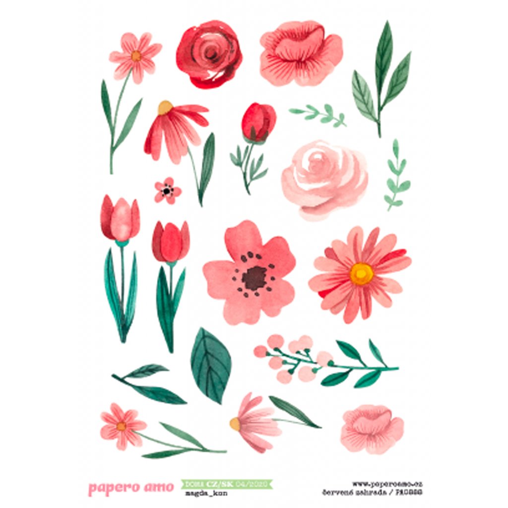 Papero amo - Samolepky arch - DOMA / Červená zahrada