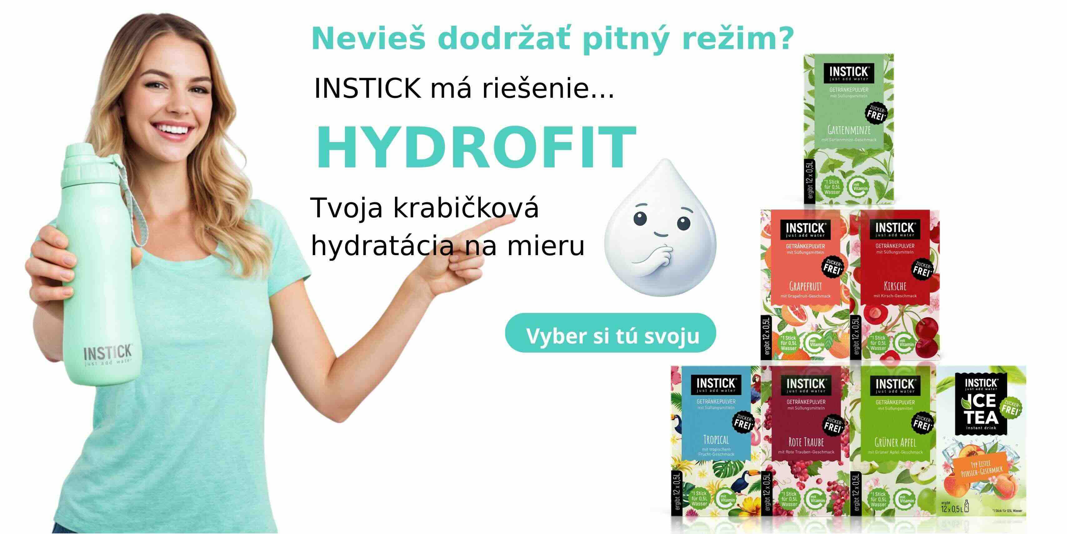 chutný pitný režim bez cukru INSTICK
