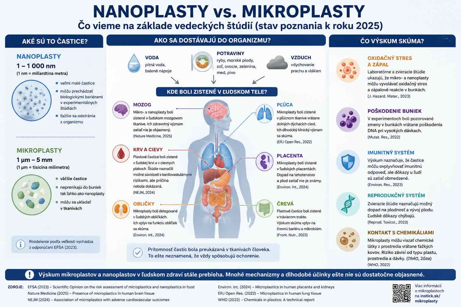 Nanoplasty a mikroplasty – vedecké poznatky o ich prítomnosti v ľudskom tele