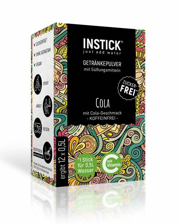 INSTICK Cola bez cukru, kofeínu a aspartámu