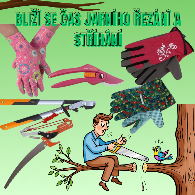 ořezávání stromů, zahradní pilky, zahradní rukavice, zahradní nůžky, nátradí do zahrady, Festa, Fiskars, Prosperplast