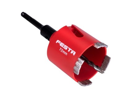 Korunka vrtací 72mm diamantová segmentová se stopkou SDS+ FESTA