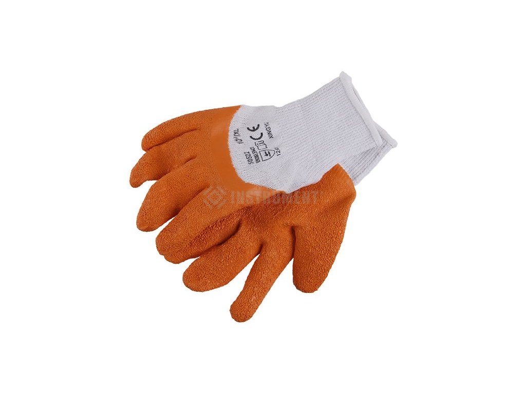 Rukavice pracovné 7011 latexové bavlnené veľ.10 LEVIOR