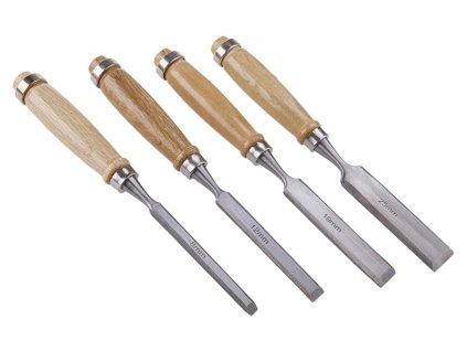 dláto sada dlát 4ks 8,12,19,25mm drevená rukoväť