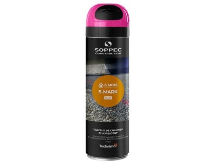 sprej fluorescenčný S-MARK, 500ml, ružový / spray