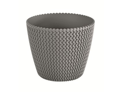 kvetináč 15,7cm SPLOFY DSP160-405U sivý plastový PROSPERPLAST