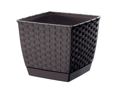 kvetináč 16cm RATOLLA SQUARE DRLK165-440U umbra plastový PROSPERPLAST