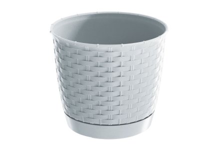 kvetináč 14,5cm RATOLLA ROUND DRLO145-S449 biely plastový PROSPERPLAST