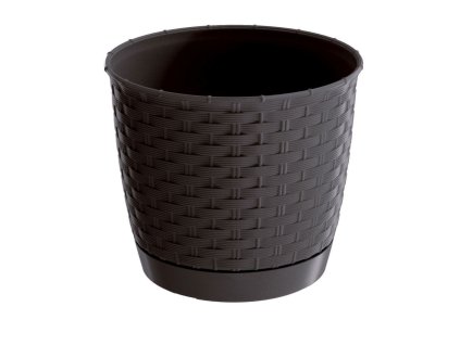 kvetináč 14cm RATOLLA ROUND DRLO145-440U umbra plastový PROSPERPLAST