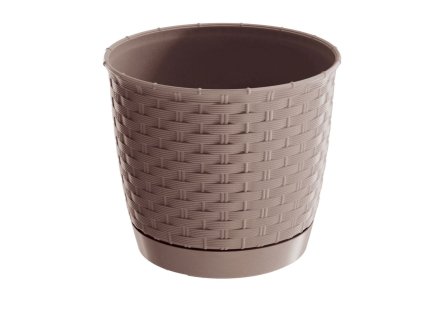 kvetináč 14cm RATOLLA ROUND DRLO145-7529U mocca plastový PROSPERPLAST