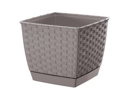 kvetináč 25cm RATOLLA SQUARE DRLK250-7529U mocca plastový PROSPERPLAST