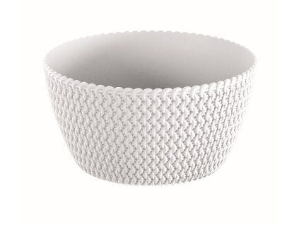 kvetináč 24cm SPLOFY DSPM240-S449 biely plastový PROSPERPLAST