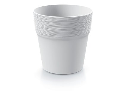 kvetináč 14,5cm FURU DFA145-S449 biely plastový PROSPERPLAST