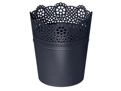 kvetináč 16cm LACE DLAC160-S433 antracit plastový PROSPERPLAST