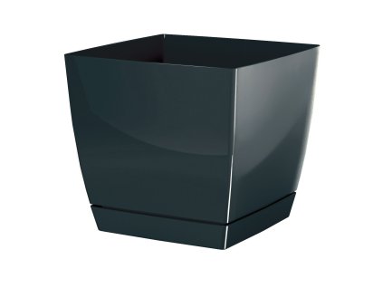 kvetináč 21x21cm Coubi Square P DUKP210-426U grafit plastový PROSPERPLAST