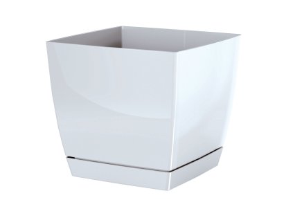 Kvetináč 24x24cm Coubi Square P DUKP240-S449 biely plastový PROSPERPLAST