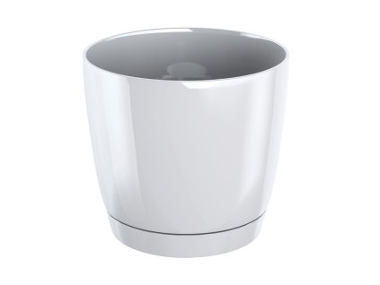 kvetináč 15,5cm Coubi Round P DUOP155-S449 biely plastový PROSPERPLAST