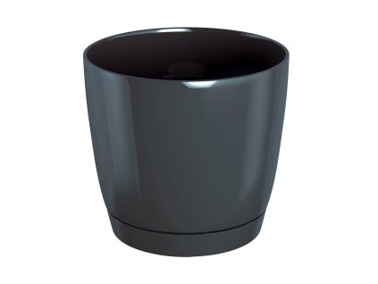 kvetináč 21cm Coubi Round P DUOP210-426U grafit plastový PROSPERPLAST