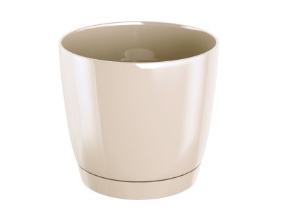 kvetináč 28cm Coubi Round P DUOP280-CY728 krémový plastový PROSPERPLAST