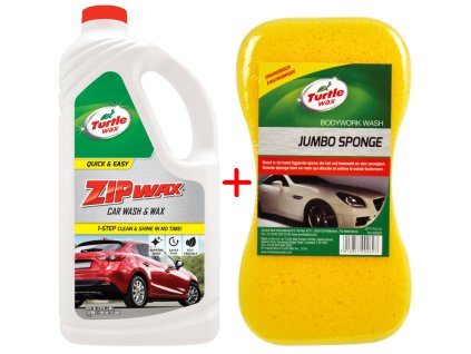 Šampón+vosk TW Zip Wax 1000ml + špongia JUMBO