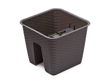 kvetináč na zábradlie 28x28cm RATOLLA DRLB280-S433 antracit plastový