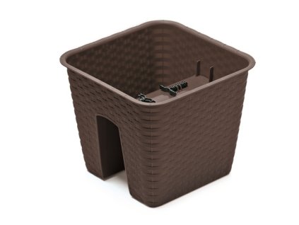 kvetináč na zábradlie 28x28cm RATOLLA DRLB280-440U umbra plastový