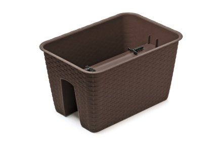 kvetináč na zábradlie 39,6cm RATOLLA DRLB400-440U umbra plastový