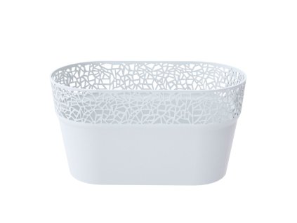 kvetináč 27,5cm TREE DTRE275-S449 biely plastový PROSPERPLAST