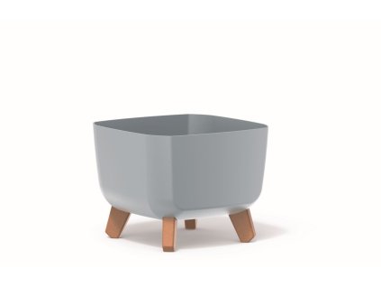 kvetináč 29cm GRACIA SQUARE DGQL300-443U svetlo sivý plastový PROSPERPLAST