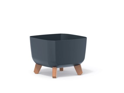 kvetináč 24cm GRACIA SQUARE DGQL240-S433 antracit plastový PROSPERPLAST