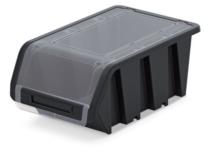 box úložný uzatvárateľný 490x298x210mm TRUCK PLUS KTR50F-S411 čierny plast