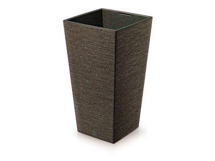 kvetináč 20cm FURU SQUARE ECO WOOD DFSH200W-4625W kávový plastový