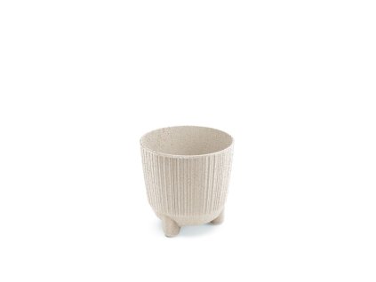 kvetináč 10,7cm RYFO N ECO WOOD DRF110NW-S449W biely plastový PROSPERPLAST