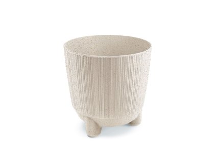 kvetináč 16,8cm RYFO N ECO WOOD DRF170NW-S449W biely plastový PROSPERPLAST