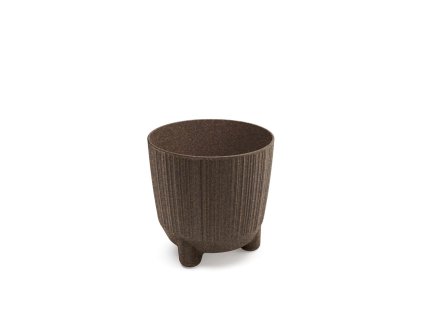 kvetináč 12,6cm RYFO N ECO WOOD DRF130NW-4625W kávový plastový
