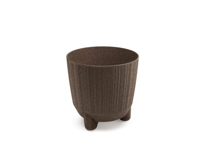 kvetináč 14,5cm RYFO N ECO WOOD DRF150NW-4625W kávový plastový
